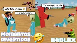 MOMENTOS DIVERTIDOS EN EL JUEGO DEL CALAMAR EN ROBLOX🤣😈🦑 #squidgame