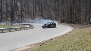 C63 AMG Drifting Backroad