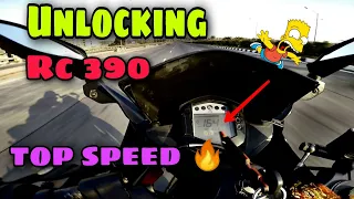 Unlocking KTM Rc 390 top speed 🔥 top speed test 😱