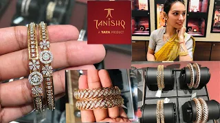 Tanishq latest 2022 diamond bangle solitaire with price | diamond bangle solitaire design with price