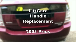 Prius Liftgate Handle Replacement
