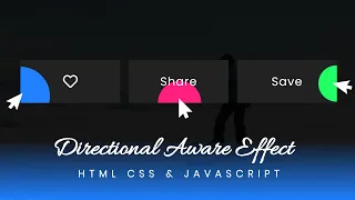 Cursor Directoinal-Aware Effect with HTML CSS And JS | JavaScript Directoinal Hover Effect