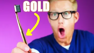 Dentist Reviews 24k Gold Toothbrush! Aurezzi Manual Toothbrush Made of 24 Carat