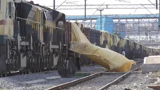 Tarpaulin TROUBLE | Dangerously Floating Tarpaulin | Humming EMDs | Indian Railways