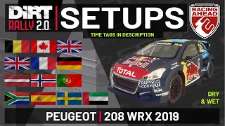 Peugeot 208 WRX 2019 | RX SETUPS DRY & WET | 13 Locations | DiRT Rally 2.0