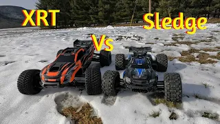 Traxxas XRT Vs Traxxas Sledge Speed Test