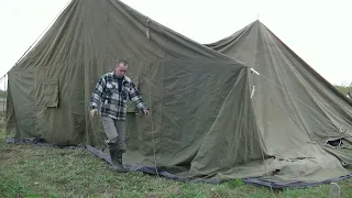 Установка Большой Армейской палатки в два лица