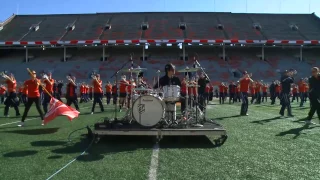 Gregg Potter Drum Rehearsal with Marching Illini Buddy Rich Tribute Halftime show 10-8-2016