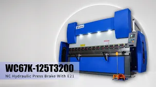 WC67K-125T3200 NC Hydraulic Press Brake With E21 and Safety Reset Button