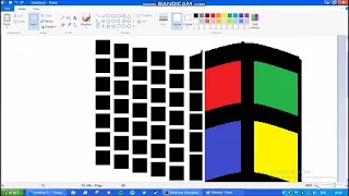 Drawing Windows 3.1 Logo on Mspaint