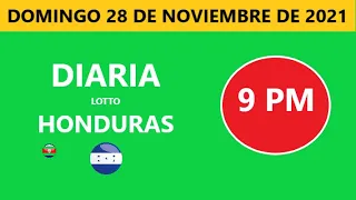 Diaria 9 PM honduras loto costa rica La Nica hoy  domingo 28 NOVIEMBRE DE 2021 loto tiempos hoy