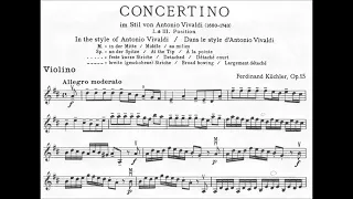 (PARTITURA PARA VIOLINO)Concertino Ferdinand Kuchler(Violino)