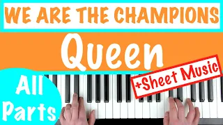 How to play WE ARE THE CHAMPIONS - Queen Piano Chords Accompaniment Tutorial