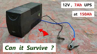 Чи може інвертор безперебійного живлення 12V 7Ah (220v) працювати з акумулятором 14,8V 150Ah?