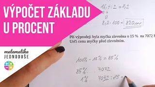 Výpočet základu u procent | PROCENTA (3)