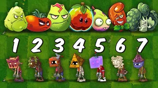 Every Plants Power-Up vs Team Brickhead Zombie - PvZ 2 Challenge