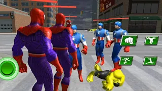 Captain Superhero City Revenge God Immortal Battle - Captain Hero Vs Hulk Vs Spider GamePlay HD