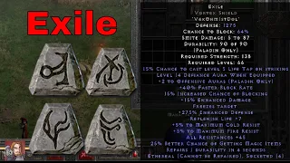 Diablo II Resurrected Rune Words - Exile (Vex Ohm Ist Dol)