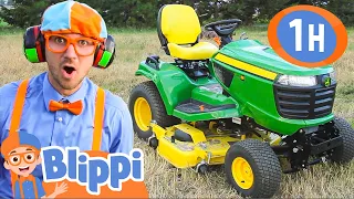 Blippi Learns about Lawn Mowers! | Blippi Full Episodes | Blippi Toys Educational Videos for Kids