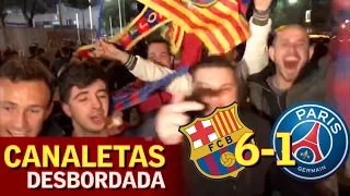 Barça 6-1 PSG | Apoteosis en Canaletas: así lo celebraron | Diario AS