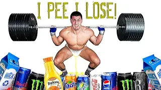 I PEE I LOSE - Full Bladder POWERLIFTING Experiment | Bodybuilder VS  Extreme Strength Test