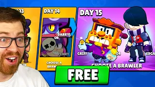 I Played 15 Days Straight for FREE Brawlers!