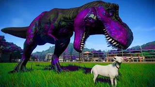 MUTANT T REX VS INDOMINUS REX, SPINOSAURUS, GIGANOTOSAURUS AND MORE - JURASSIC WORLD EVOLUTION