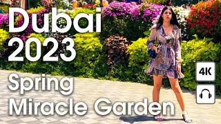 Dubai 🇦🇪 Spring Miracle Garden [ 4K ] Walking Tour