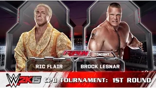 Ric Flair vs Brock Lesnar - WWE 2K15 CPU Tournament: 1st Round