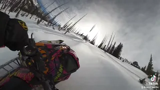 Ripping the Polaris Patriot Boost Pro RMK Matryx Slash 155 #youtube #snowmobile #winter