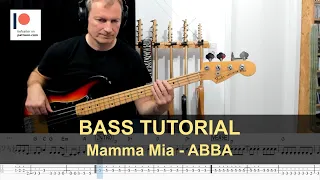 Mamma Mia - ABBA | Bass Tutorial (Sheet + TABs)