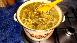 Зеленый борщ очень вкусный. Щавелевый суп с яйцом.  Как приготовить зеленые щи с щавелем.