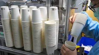Paper Cup mass production process. / 紙杯大量生產過程 - Taiwan paper cup factory