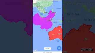 China vs Australia size comparison #shorts #map #geography #india #mapping #comparison #maps #usa