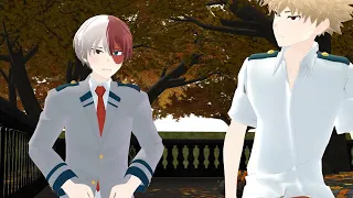 [MMD ll BNHA] Huh? (bakutodo)