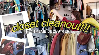 HUGE CLOSET CLEANOUT 2021 (extreme declutter) + building my DREAM wardrobe!