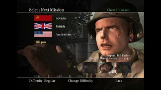 CoD2 Restored Content: 'Mission Select' pre-beta menu