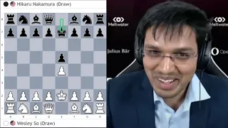 Wesley So Plays Bongcloud Opening Against Hikaru Nakamura and They Draw by Threefold Repetition