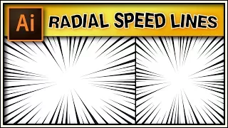 Radial Speed Lines Illustrator tutorial  - very quick