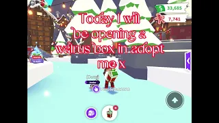 I opened a walrus box in adopt me ?! 🦭🦭