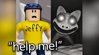 Jeffy Roblox Reacts to SCARIEST TikToks! (DON'T WATCH ALONE)