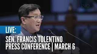 LIVE: Sen. Francis Tolentino holds a press conference | March 6