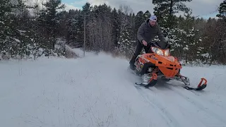 GGB Mountain Can Arctic Cat Crossfire 1000 R Snowmobile, 1st Ride of the Season