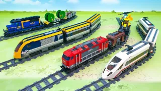 Поезда и машинки - распаковка поездов для детей .