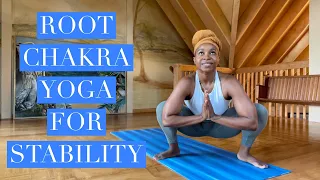 🔴 20 Minute Root Chakra Yoga For Stability | Yoga by Biola