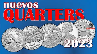 Los nuevos Quarters - 2023 - monedas de ¢25 de Estados Unidos