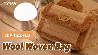 ✂️ DIY Wool Woven Bag 👜🤎 | How to make a Modern Weaving Bag | DIY bag Tutorial