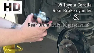 2005 Toyota Corolla CE Rear Drum&Shoe and Wheel Cylinder Replacement