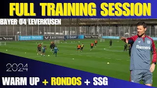 Warm Up With Ball + Rondos + SSG  / Bayer 04 Leverkusen