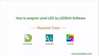 How to use LEDEdit software program pixel LED lamp